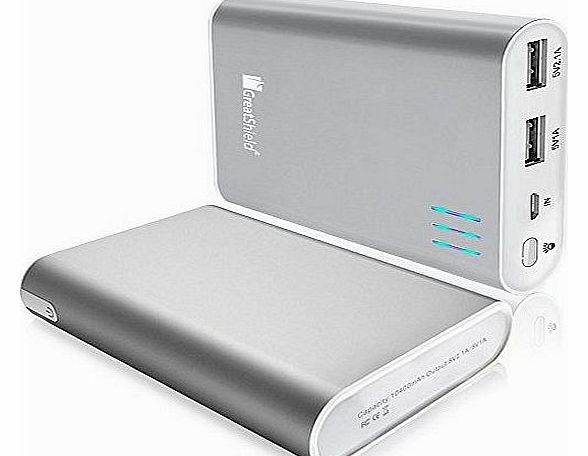 Power Tank 10400mAh High Capacity External Battery Pack - Silver/White