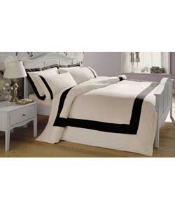 Premium Cream and Black Duvet Cover Set -