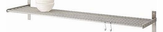 IKEA GRUNDTAL 80CM STAINLESS STEEL KITCHEN / BATHROOM SHELF / TOWEL HANGER / RAIL