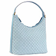 Light Blue Suede Signature Hobo Bag