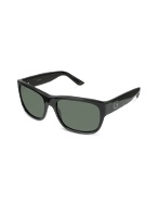 Logo Temple Rectangular Plastic Sunglasses