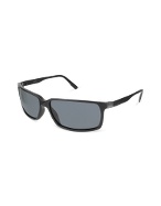 Signature Temple Rectangular Plastic Sunglasses