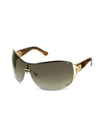 Swarovski Crystal GG Logo Shield Sunglasses