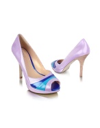 Hype - Purple Patent Peep-Toe Pump Shoes