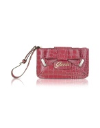 Lulin - Croco Stamped Patent Mini Clutch