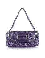 Peace - Croco Stamped Eco-Leather Shoulder Bag