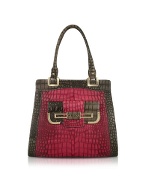 Rhonda - Multicolor Red Croco Eco-Leather N/S