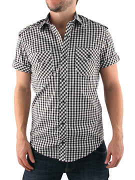 Black/White Short Sleeve Shirt