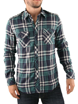 Navy Check Shirt