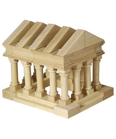 Hardwood Blocks Add On Greek Construction Set