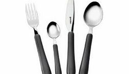 Guzzini Gemma 24 Piece Cutlery Set Grey 15 8 x 7 5 x