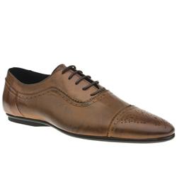 Male Arrow Punc Cap Oxford Leather Upper in Tan