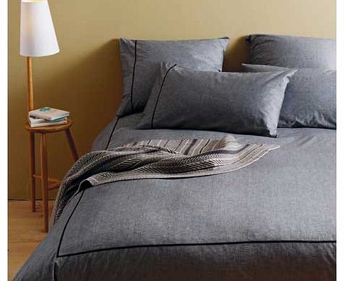 Chambray Black Bedding Set - Kingsize