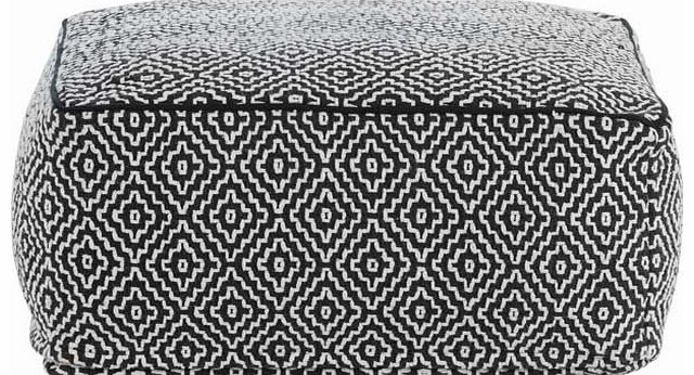 Durrie Black Floor Cushion