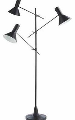 Nyx Black 3 Head Floor Lamp