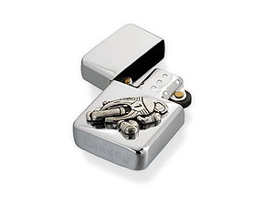 Petrol Polished Chrome Motorbike Lighter 012803