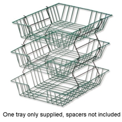 Folio Tray Plastic Coated 279x381x70mm Green