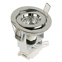 Adjustable GZ/GU10 Polished Chrome Mains Voltage Downlight