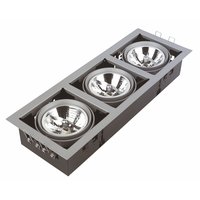 Triple Halogen Adjustable - Tilt ALU111 Grey Recessed Multiple