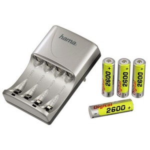 Flex Battery Charger + 4 x AA 2600mAh AA