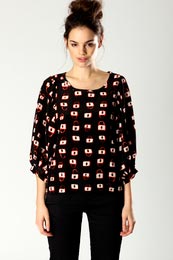 Padlock Print Blouse