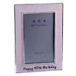 40th Birthday Best Wishes Photo Frame