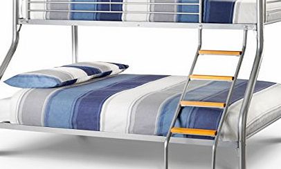 Bunk Bed Atlas Triple Sleeper Solid Metal With 2x Luxury Spring Mattresses 3 Single 90 x 190 cm And 46 Double 135 x 190 cm