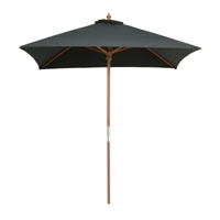 Hardwood Parasol Black