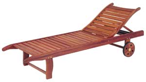 Hardwood sunlounger