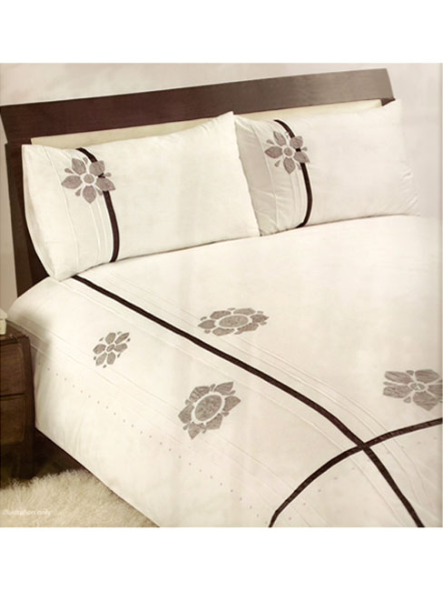 Platinum Flower Double Size Duvet Cover