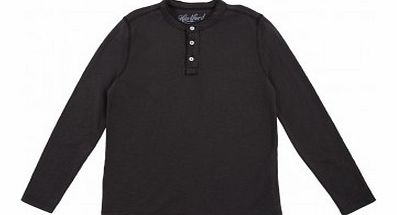 Henley Tunisian t-shirt Charcoal grey `6 years,8