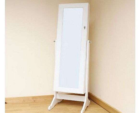 Hartleys Furniture Hartleys White Floor Standing Bedroom Mirror 