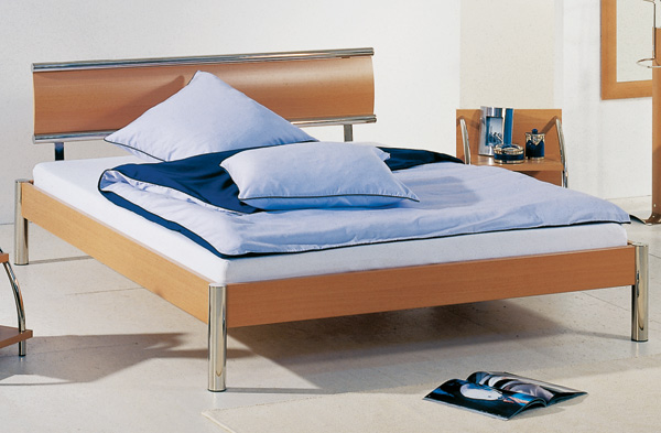 Lima Legs- Lazy Headboard ( Chrome / Beech )