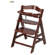 Alpha Grow With You Wooden Highchair, Walnut