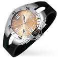 Piranha - Men` Round Shiny Dial Stainless Steel Date Watch