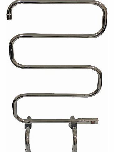  CHROME ELECTRIC FREE STANDING HEATED TOWEL RAIL BATHROOM RADIATOR RACK