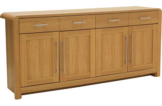 heart of house Elford 4 Door 2 Dwr Sideboard -