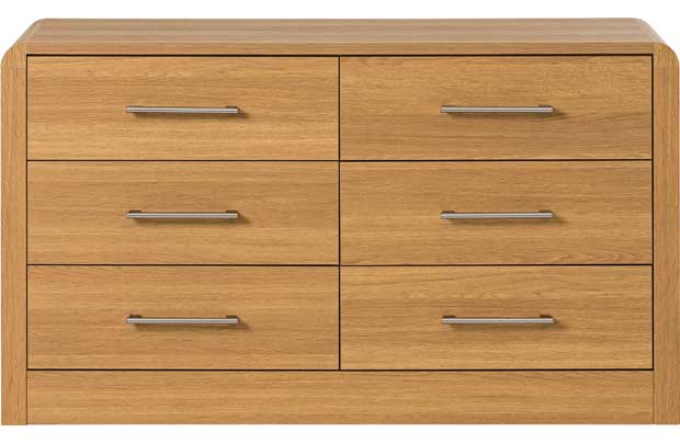 Elford 6 Drawer Chest - Oak Effect