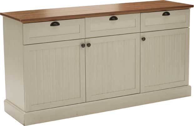 heart of house Ellingham 3 Door 3 Dwr Sideboard