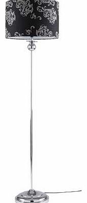 Inspire Victoria Flock Floor Lamp - Black and