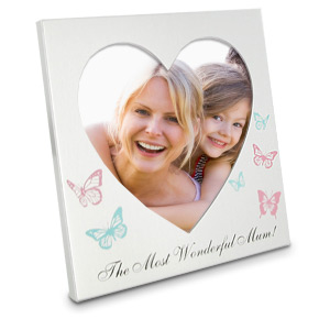 Heart Shaped Wonderful Mum Photo Frame