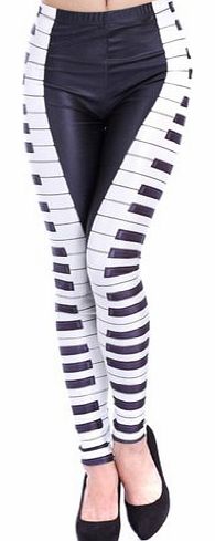 Hee Grand Women Sexy Digital Print Leggings Piano