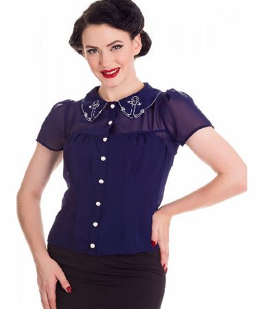 Hell Bunny Ahoy Blouse 6417