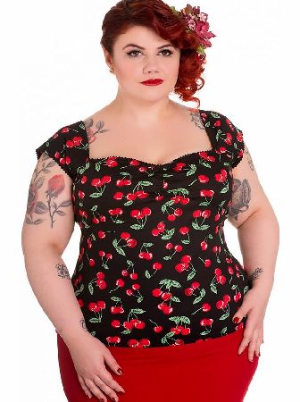 Hell Bunny Cherry Pie Plus Size Top 6436