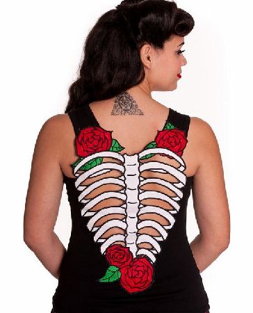 Hell Bunny Skelerose Vest 6360