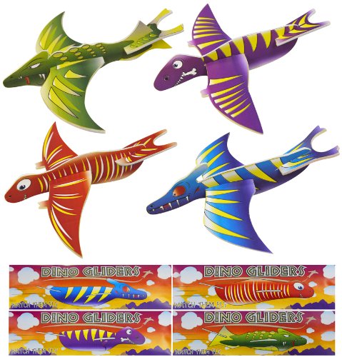 12x Dinosaur Gliders (4 Assorted Designs)