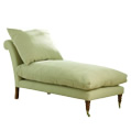 Chaise Longue - Designers Guild Velvet Aubergine - Dark leg stain