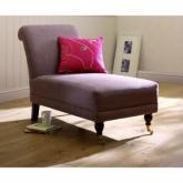 henley Compact Chaise - Kenton Slub Jet - Light leg stain