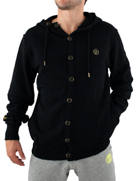 Black Samba Button Thru Hoodie