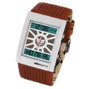 duo tan strap watch